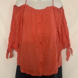 Women's Orange Blouse L